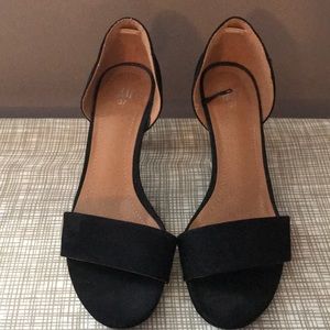 Faux Suede Black H&M Heels